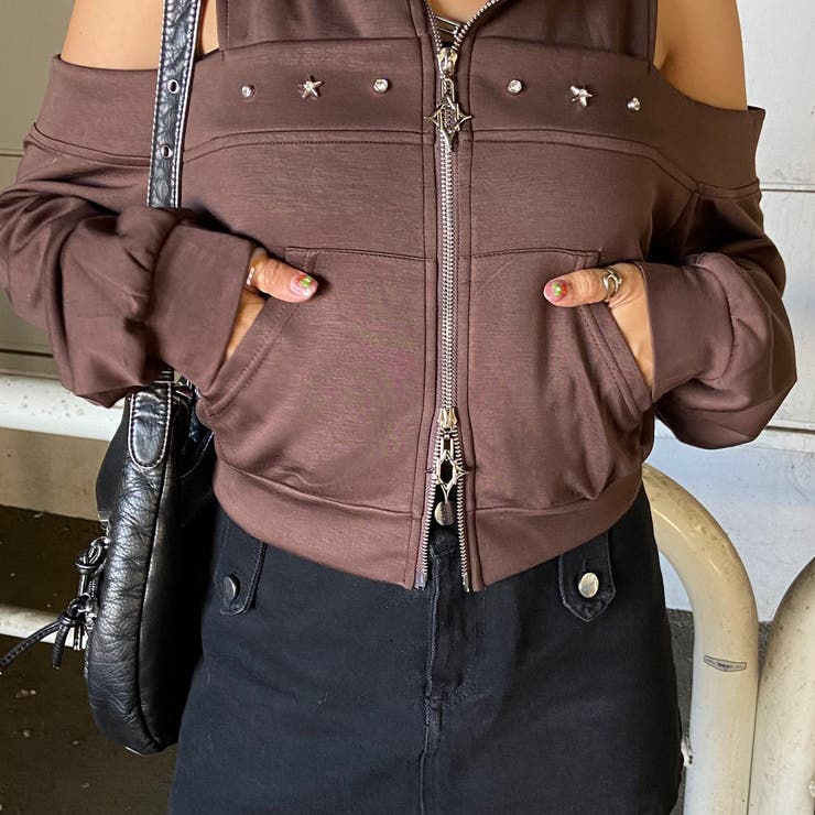 カットショルダーWZIPパーカー | non-hedge  | 詳細画像20 