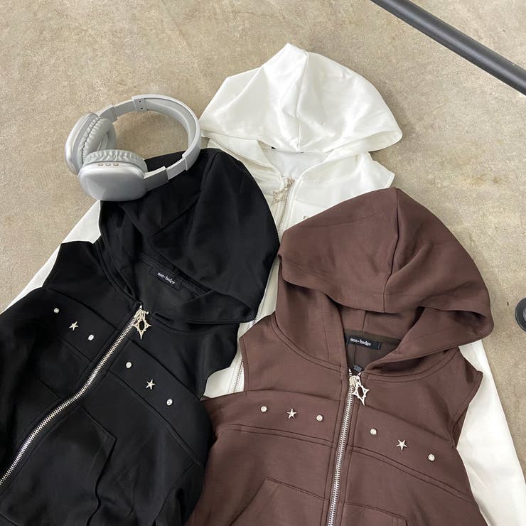 カットショルダーWZIPパーカー | non-hedge  | 詳細画像29 