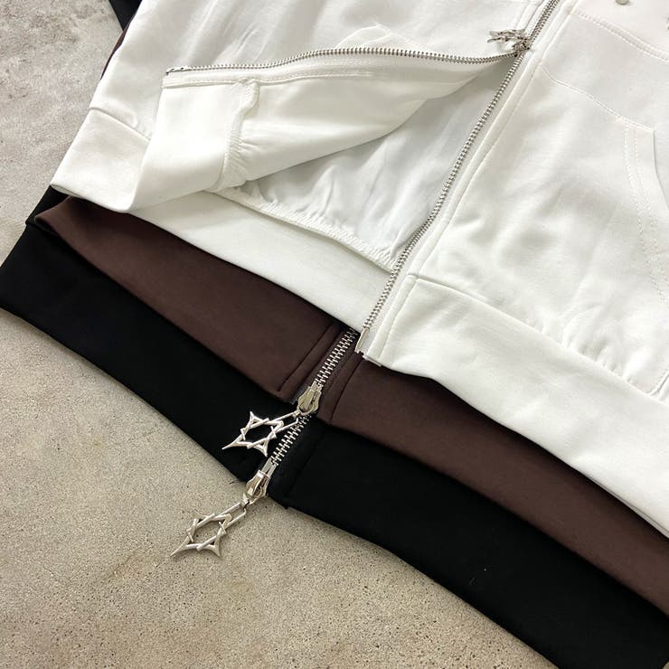 カットショルダーWZIPパーカー | non-hedge  | 詳細画像31 