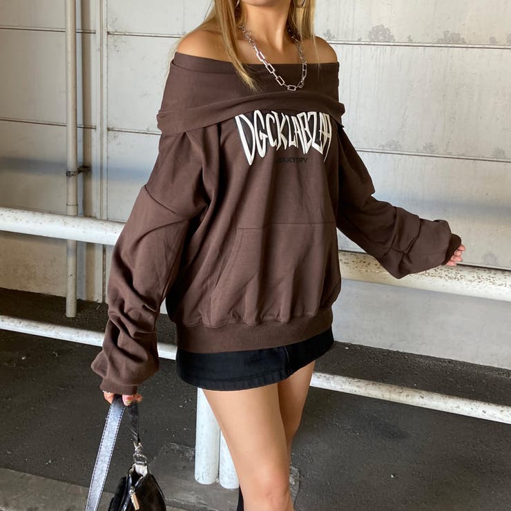 オフショルフードロゴトップス | non-hedge  | 詳細画像1 