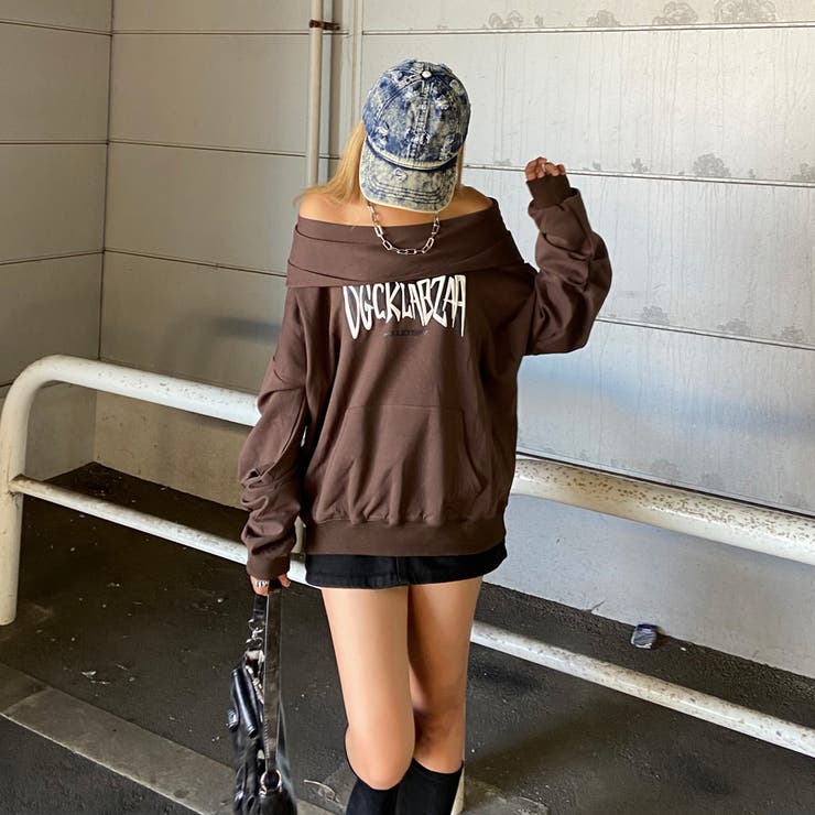 オフショルフードロゴトップス | non-hedge  | 詳細画像3 