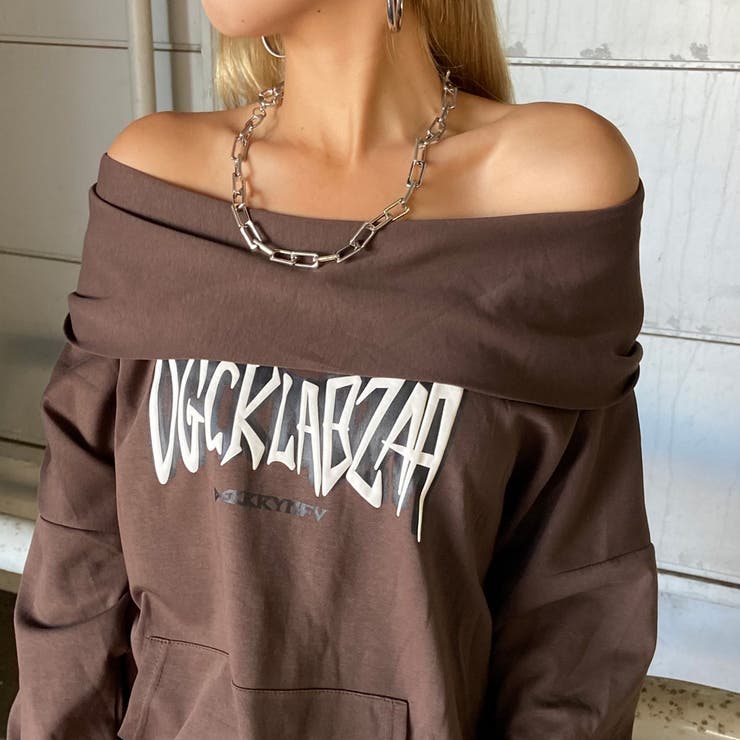 オフショルフードロゴトップス | non-hedge  | 詳細画像6 