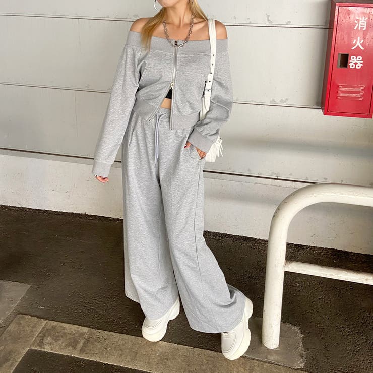 オフショルZIPトップス・パンツセットアップ | non-hedge  | 詳細画像15 