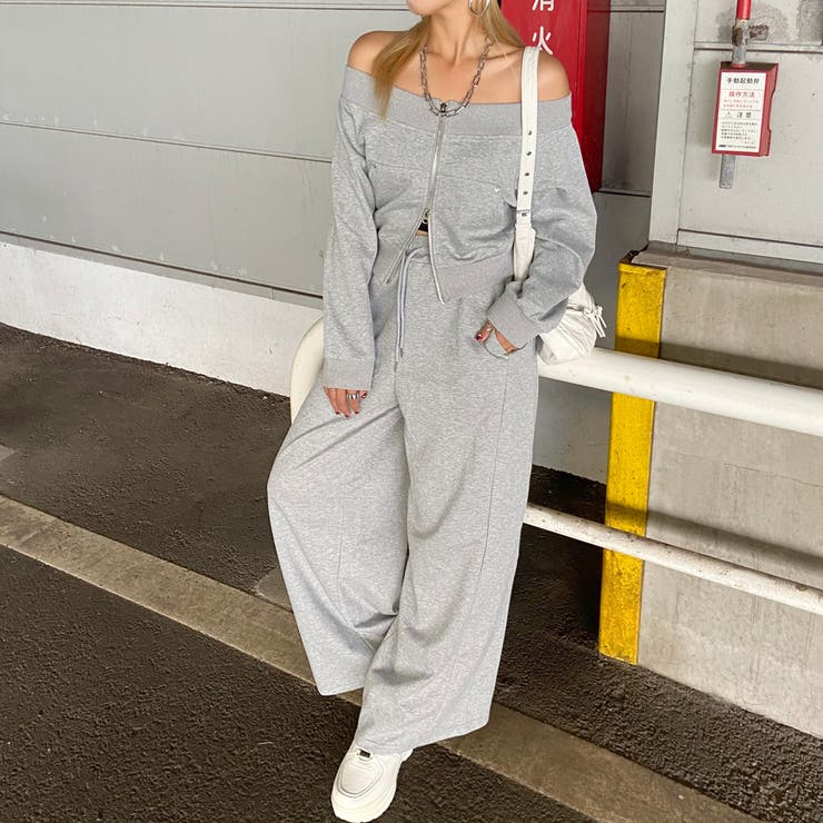 オフショルZIPトップス・パンツセットアップ | non-hedge  | 詳細画像17 