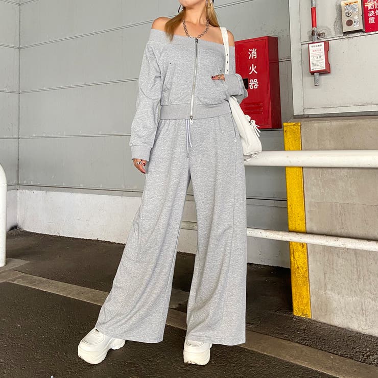 オフショルZIPトップス・パンツセットアップ | non-hedge  | 詳細画像20 