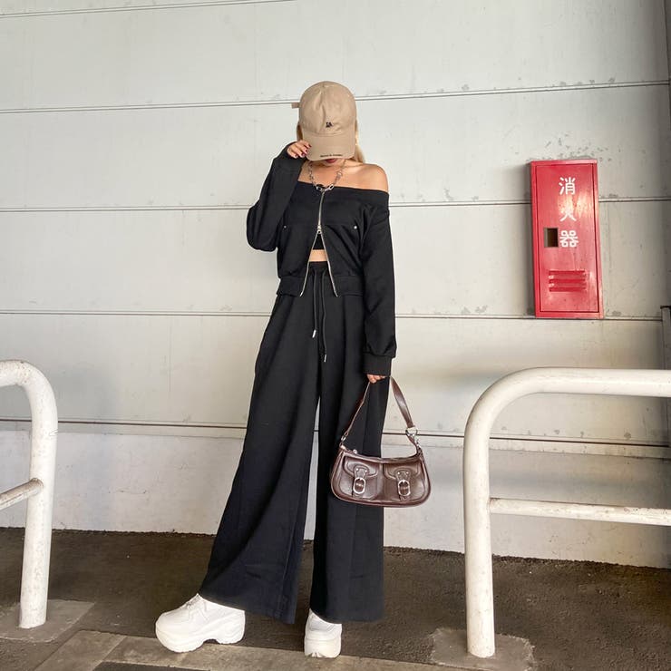 オフショルZIPトップス・パンツセットアップ | non-hedge  | 詳細画像6 