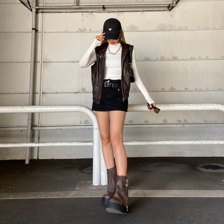 合成皮革ベスト | non-hedge  | 詳細画像10 