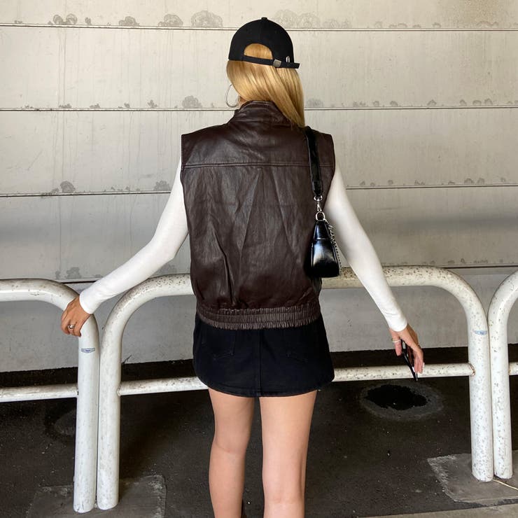 合成皮革ベスト | non-hedge  | 詳細画像13 