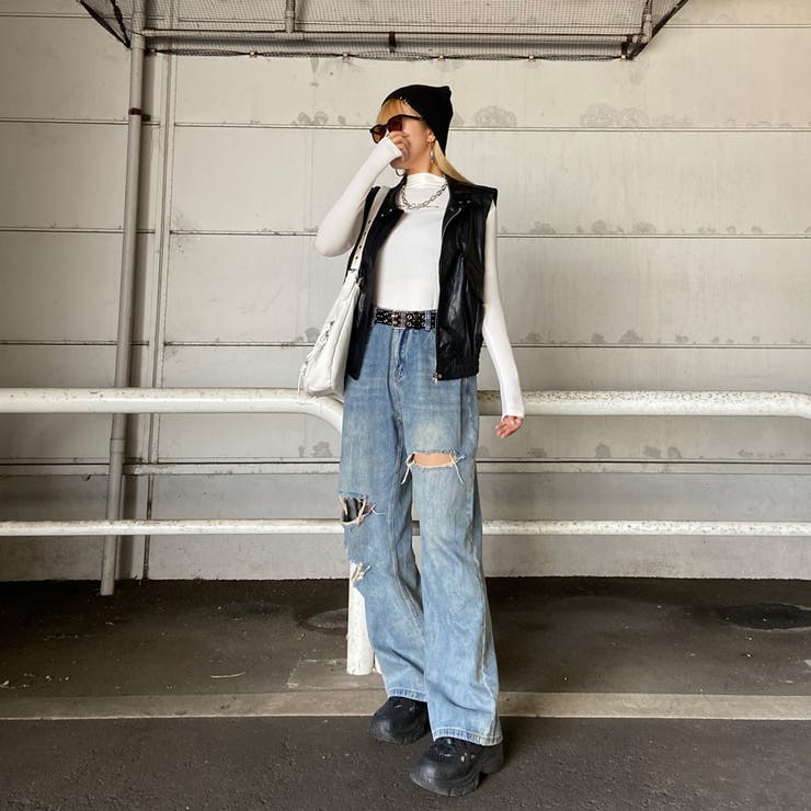 合成皮革ベスト | non-hedge  | 詳細画像1 