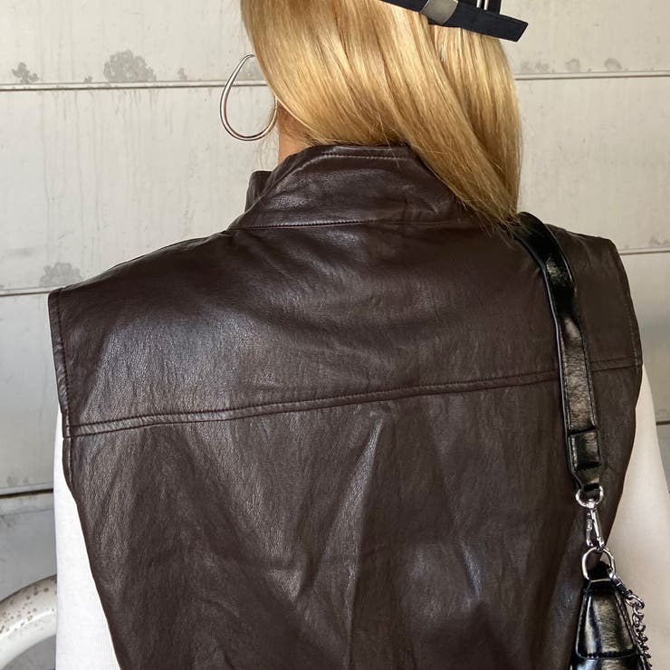 合成皮革ベスト | non-hedge  | 詳細画像18 