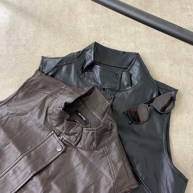 合成皮革ベスト | non-hedge  | 詳細画像23 