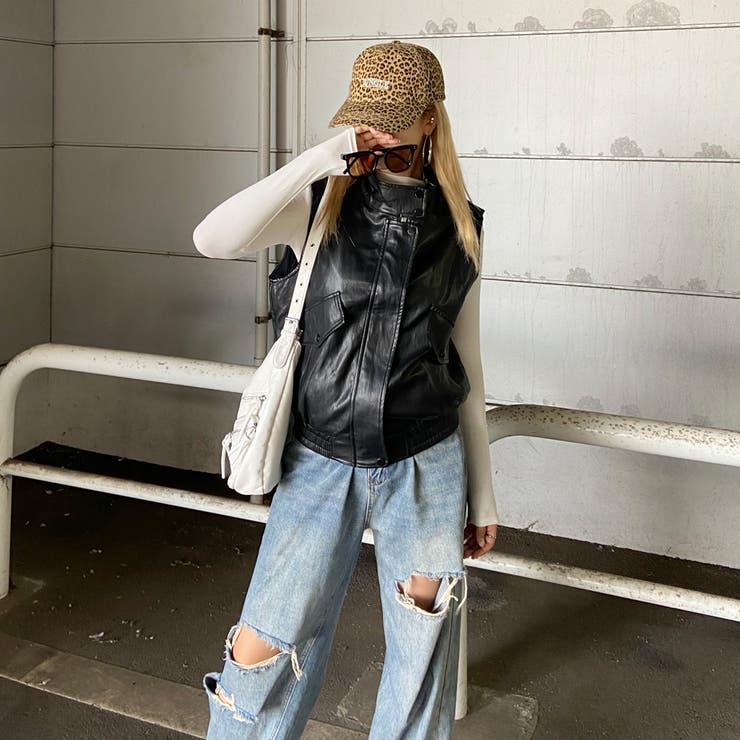 合成皮革ベスト | non-hedge  | 詳細画像4 