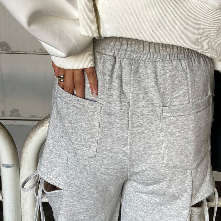 サイドスリットリボンカットワイドパンツ | non-hedge  | 詳細画像16 