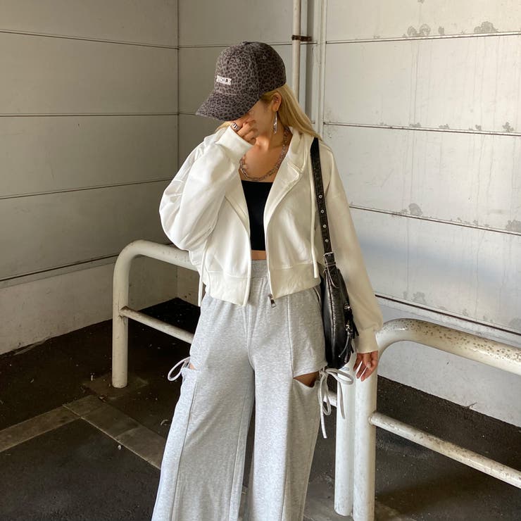 サイドスリットリボンカットワイドパンツ | non-hedge  | 詳細画像3 