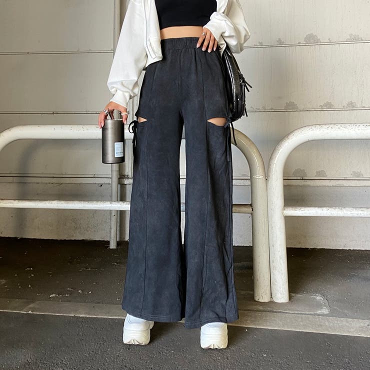 サイドスリットリボンカットワイドパンツ | non-hedge  | 詳細画像28 