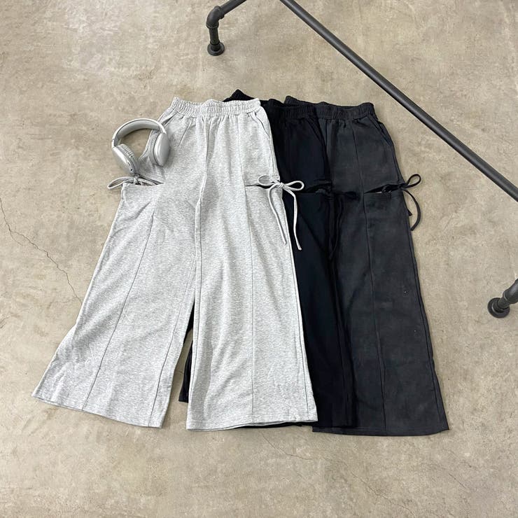 サイドスリットリボンカットワイドパンツ | non-hedge  | 詳細画像31 