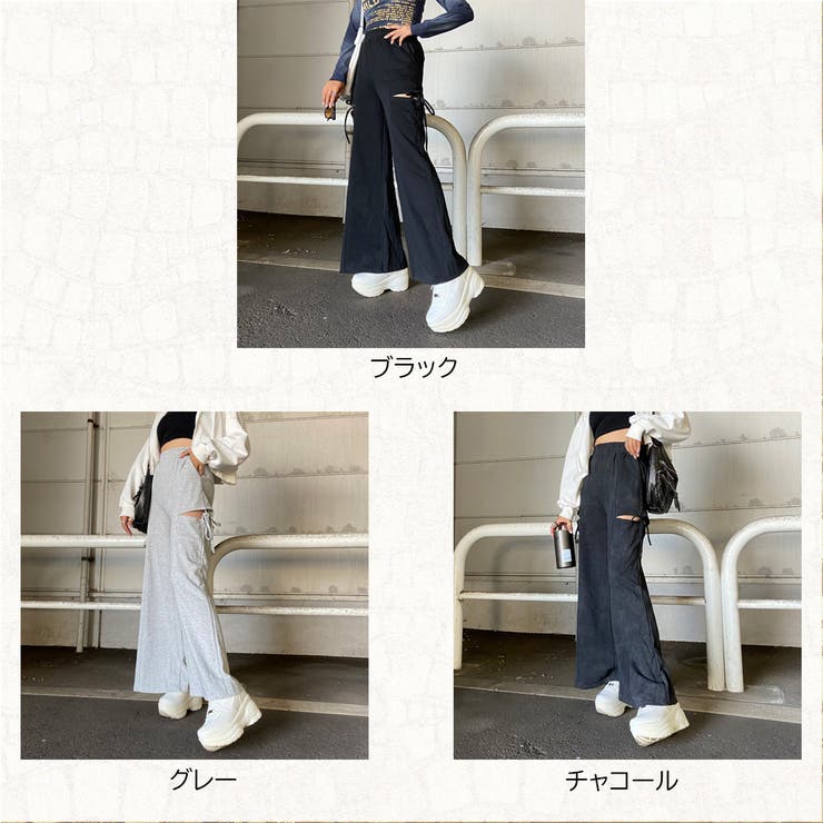 サイドスリットリボンカットワイドパンツ | non-hedge  | 詳細画像36 