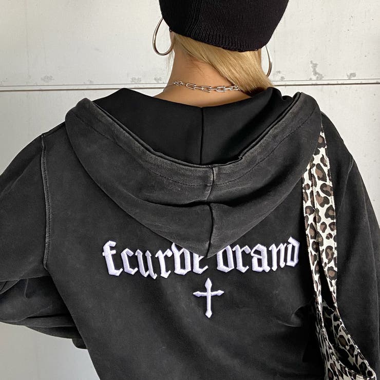 クロス刺繍ブリーチZIPパーカー | non-hedge  | 詳細画像12 