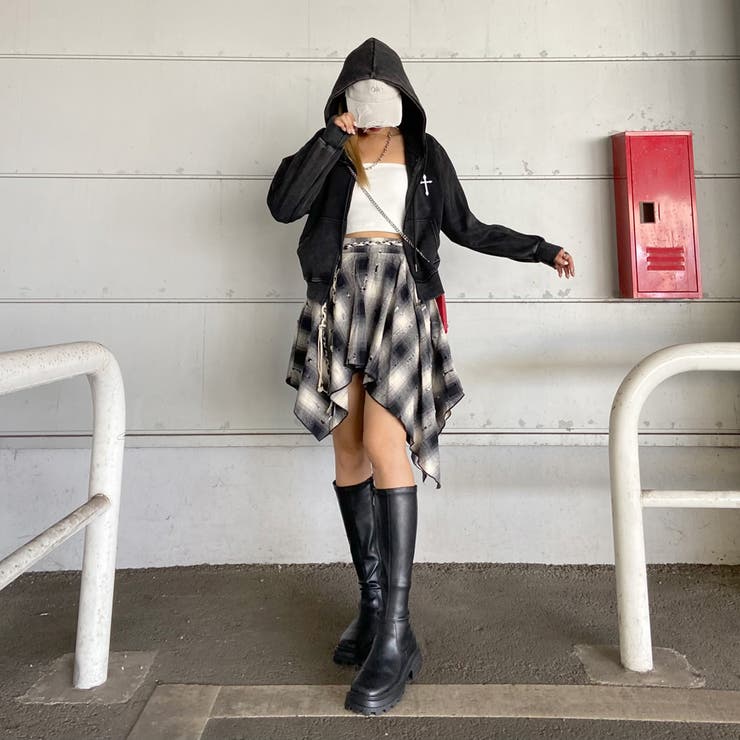 クロス刺繍ブリーチZIPパーカー | non-hedge  | 詳細画像18 