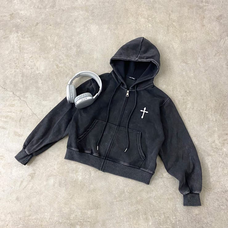 クロス刺繍ブリーチZIPパーカー | non-hedge  | 詳細画像23 