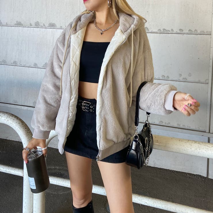 フェイクファーフードZIP | non-hedge  | 詳細画像13 