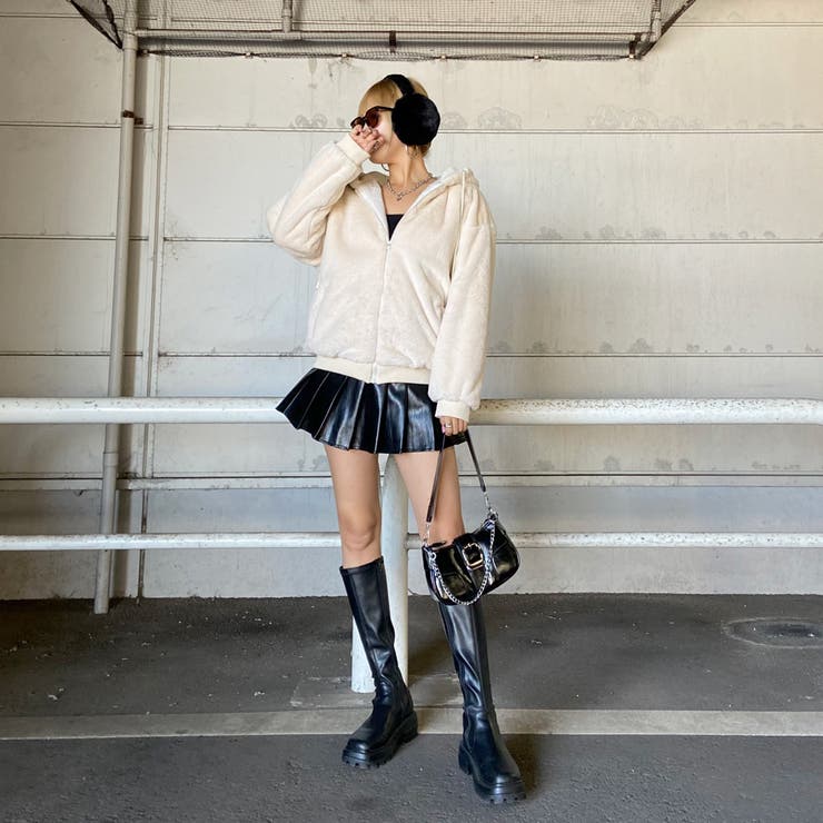 フェイクファーフードZIP | non-hedge  | 詳細画像2 