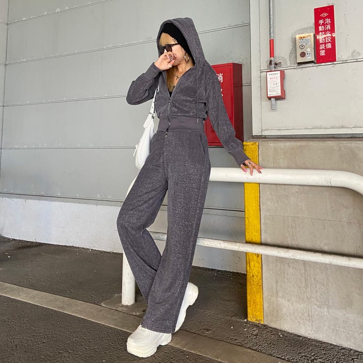 ラメZIPパーカー・パンツセットアップ | non-hedge  | 詳細画像4 