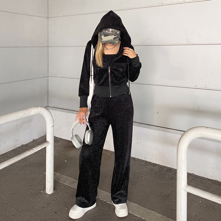 ラメZIPパーカー・パンツセットアップ[品番：NHGW0006095]｜non-hedge