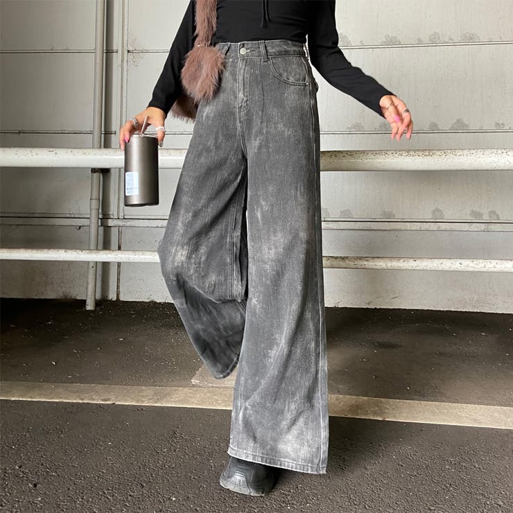 ブラック | ムラワイドパンツ | non-hedge 