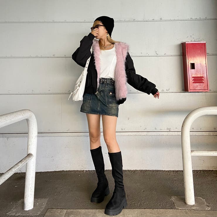 リバーシブルファーフードブルゾン | non-hedge  | 詳細画像20 