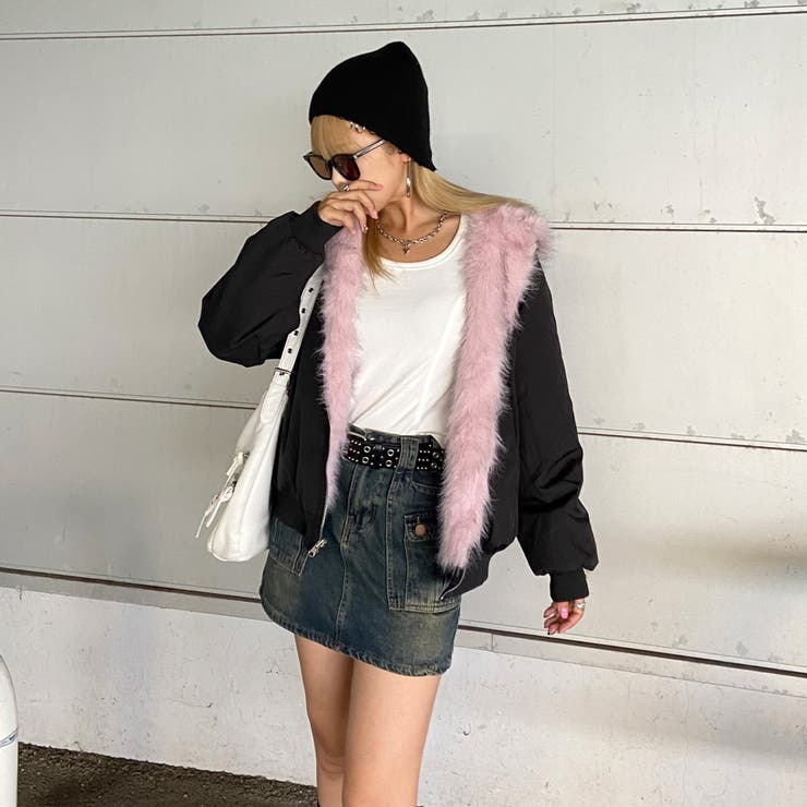 リバーシブルファーフードブルゾン | non-hedge  | 詳細画像21 