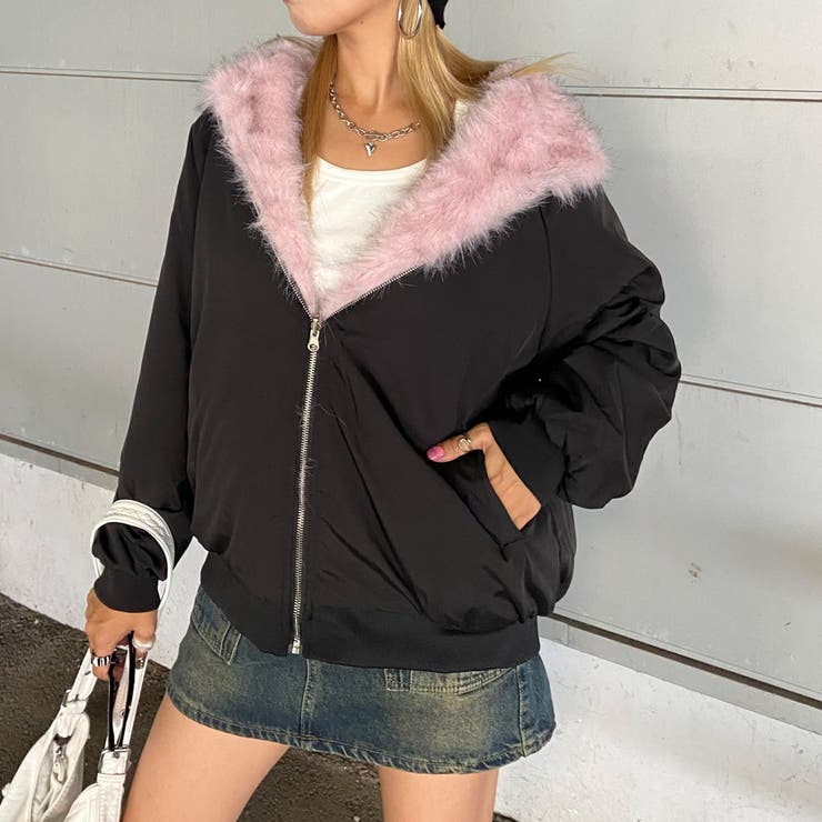 リバーシブルファーフードブルゾン | non-hedge  | 詳細画像24 