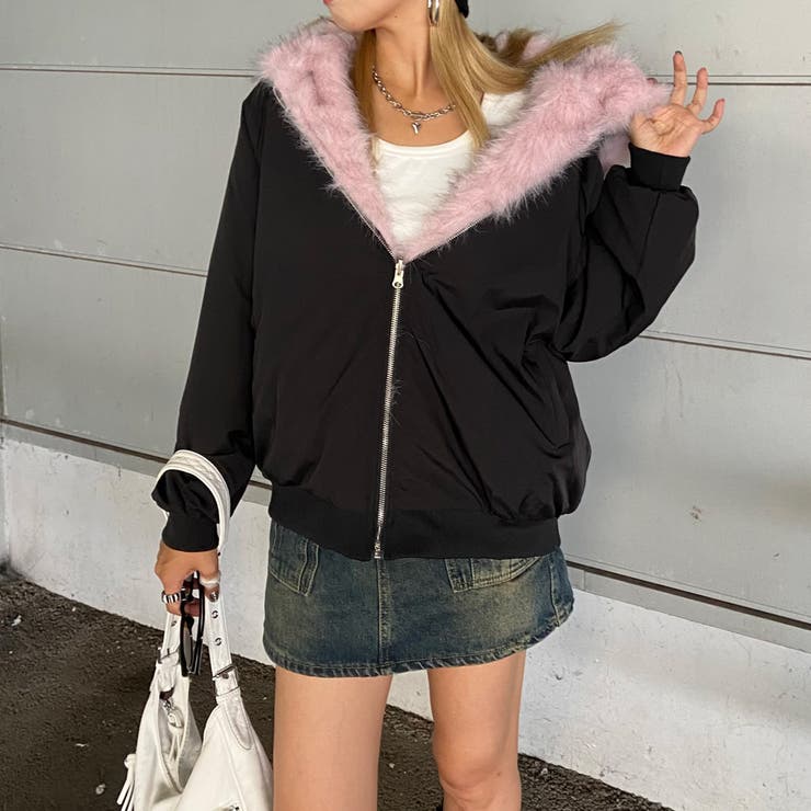 リバーシブルファーフードブルゾン | non-hedge  | 詳細画像25 