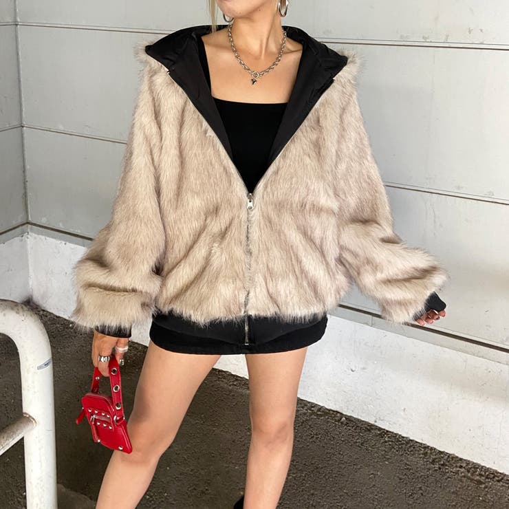 リバーシブルファーフードブルゾン | non-hedge  | 詳細画像33 