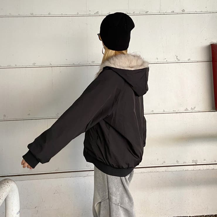 リバーシブルファーフードブルゾン | non-hedge  | 詳細画像37 