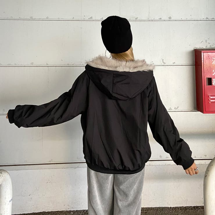 リバーシブルファーフードブルゾン | non-hedge  | 詳細画像38 
