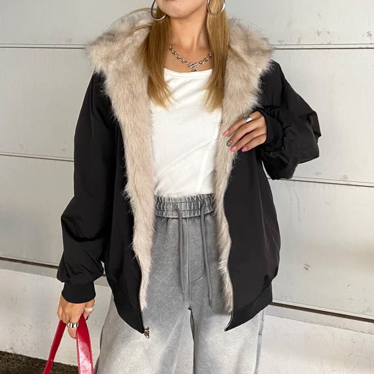 リバーシブルファーフードブルゾン | non-hedge  | 詳細画像39 