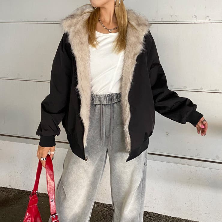 リバーシブルファーフードブルゾン | non-hedge  | 詳細画像40 