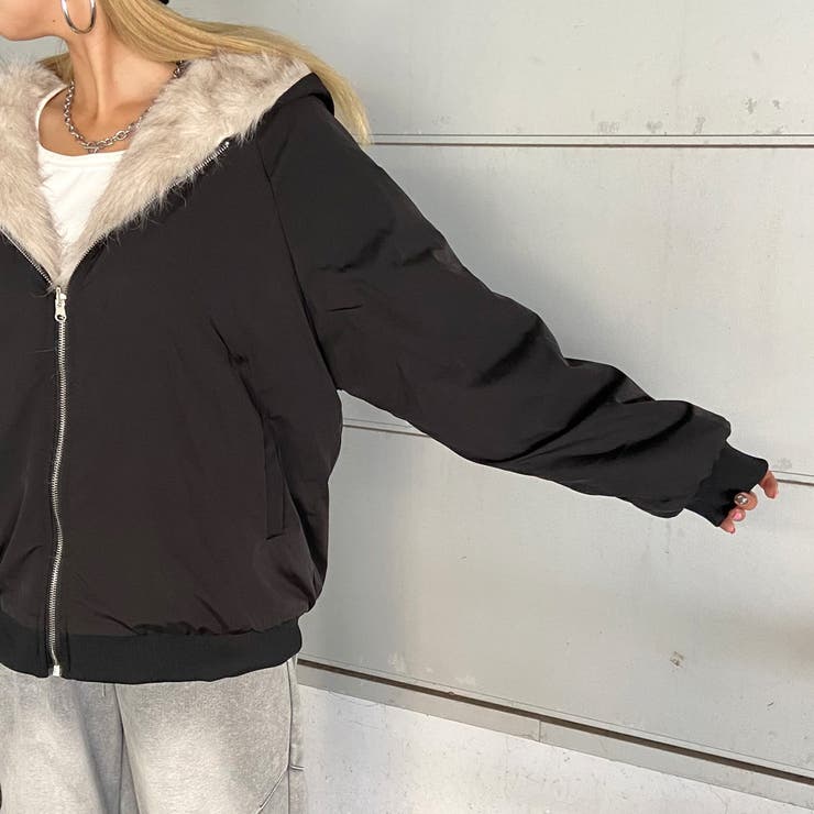 リバーシブルファーフードブルゾン | non-hedge  | 詳細画像45 