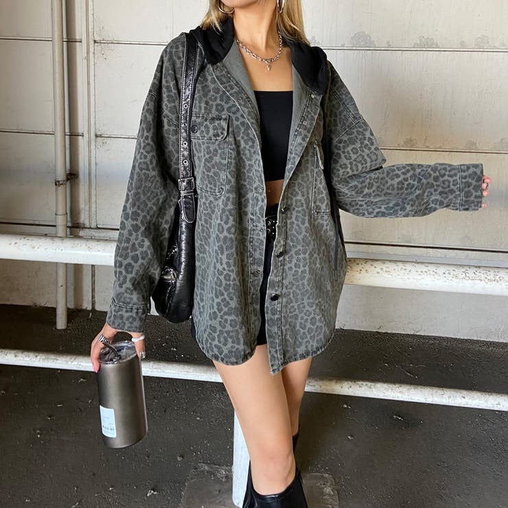 ヒョウ柄フードジャケット | non-hedge  | 詳細画像10 