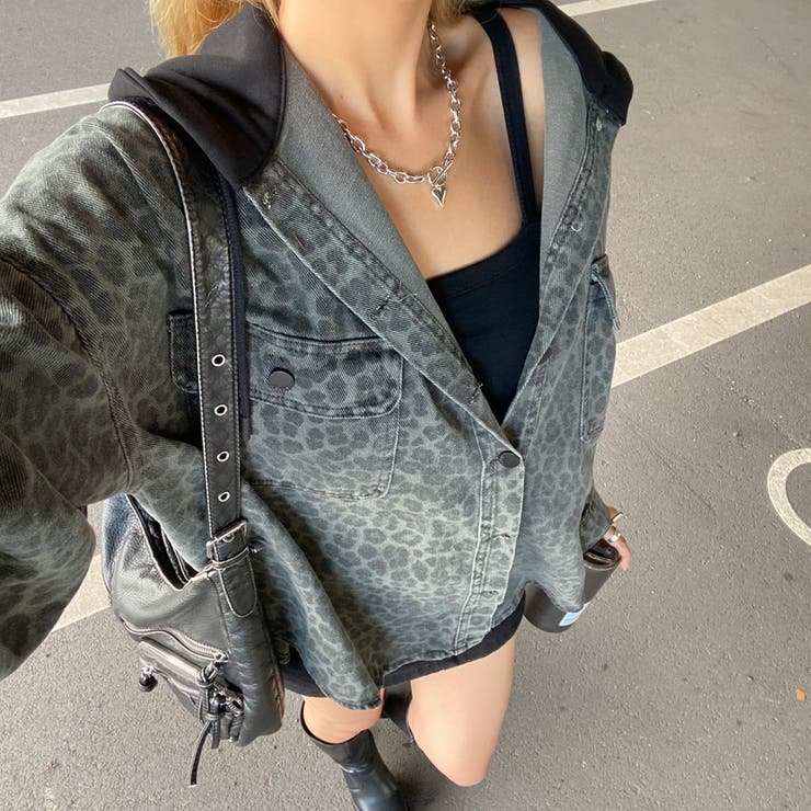 ヒョウ柄フードジャケット | non-hedge  | 詳細画像14 