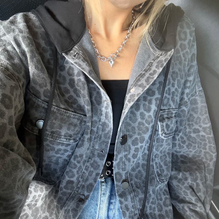 ヒョウ柄フードジャケット[品番：NHGW0006115]｜non-hedge