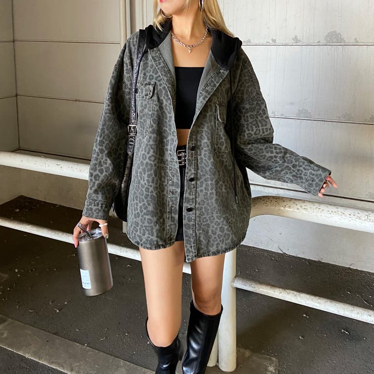 ヒョウ柄フードジャケット | non-hedge  | 詳細画像9 