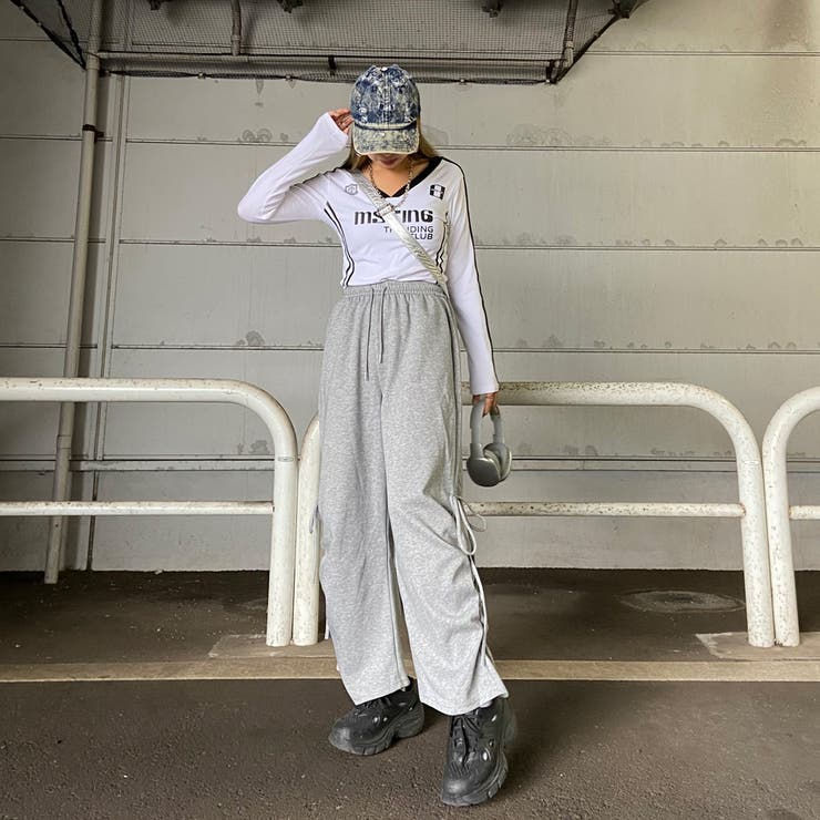 サイドリボンワイドパンツ | non-hedge  | 詳細画像2 