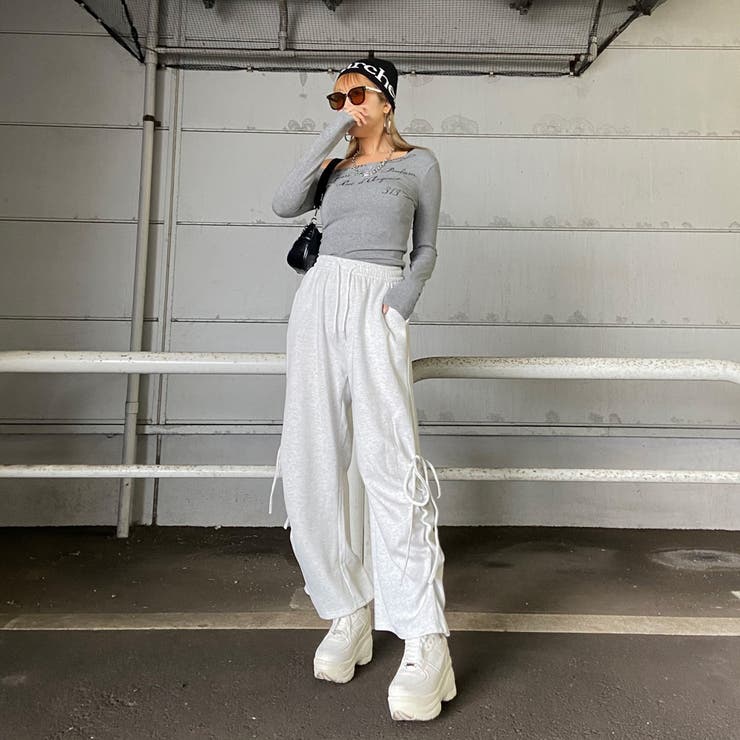 サイドリボンワイドパンツ | non-hedge  | 詳細画像24 