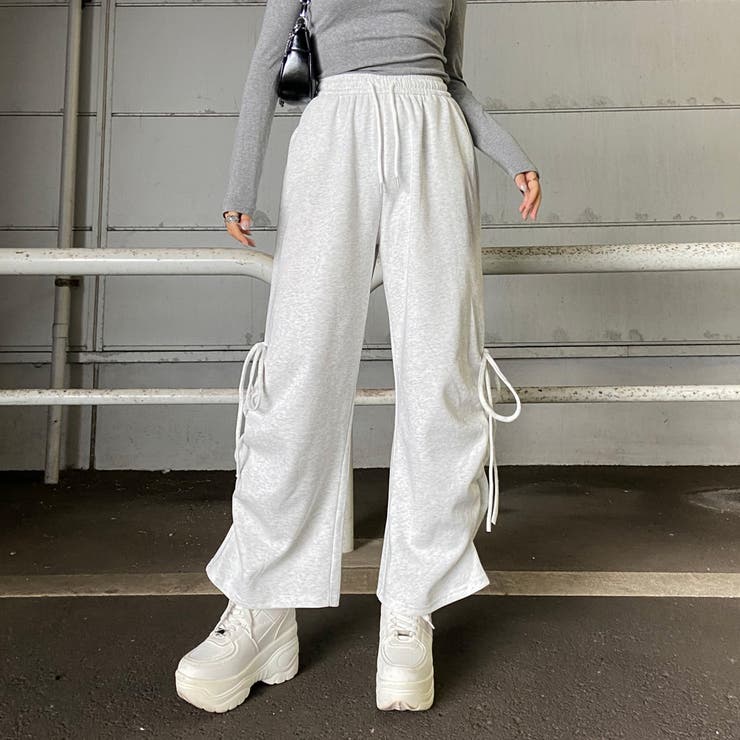 オートミール | サイドリボンワイドパンツ | non-hedge 