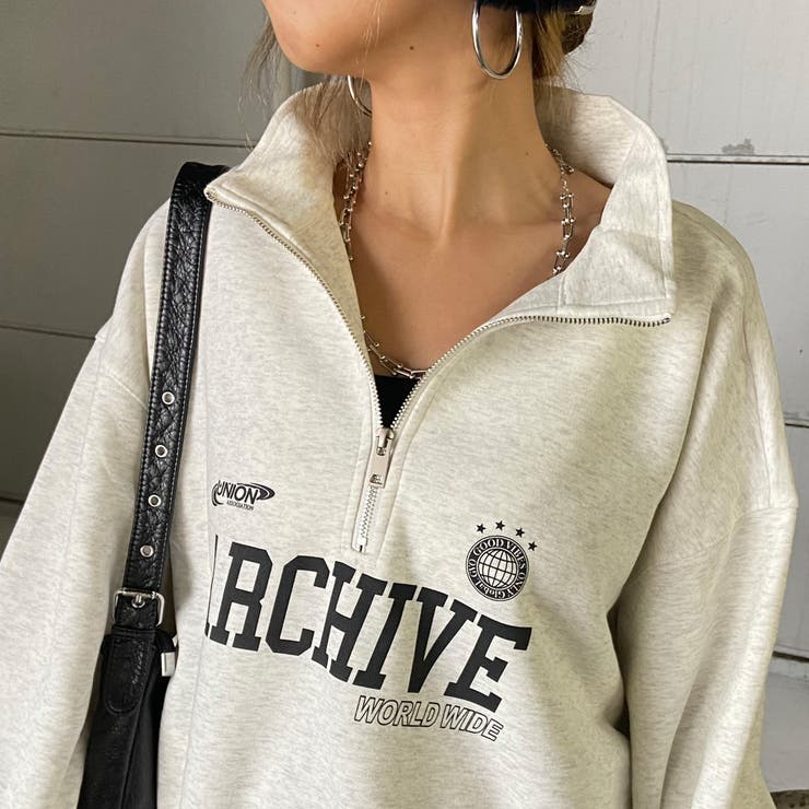 ハーフZIP裾ドロストチュニック | non-hedge  | 詳細画像9 