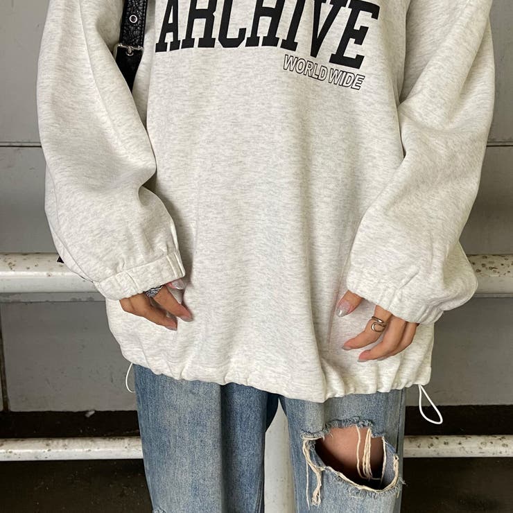 ハーフZIP裾ドロストチュニック | non-hedge  | 詳細画像12 