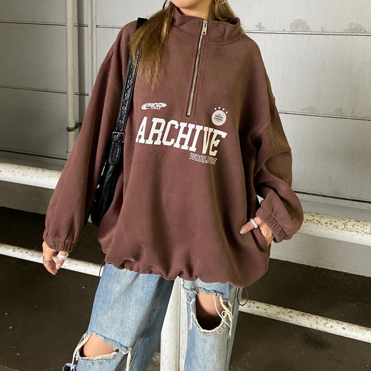 ハーフZIP裾ドロストチュニック | non-hedge  | 詳細画像18 