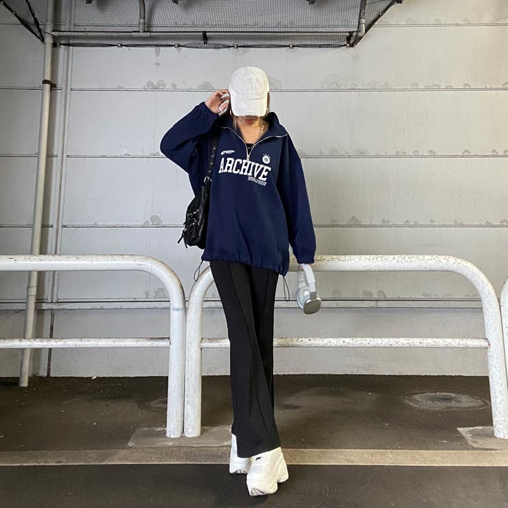 ハーフZIP裾ドロストチュニック | non-hedge  | 詳細画像20 